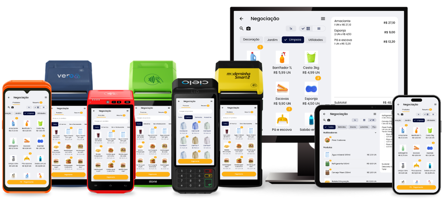 Modelos de maquininhas Smart POS compatíveis com Hup PDV