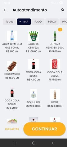 Tela do Hup PDV em um smartphone